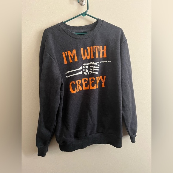 I’m With Creepy Sweatshirt - Picture 1 of 5